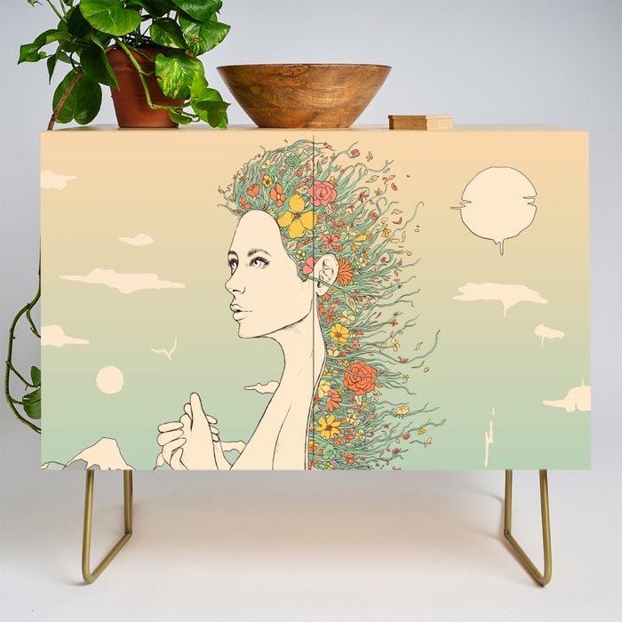 Facade of Existence (Let Life Blossom) Credenza Gallery Image 1