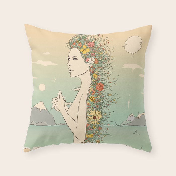 Facade of Existence (Let Life Blossom) Throw Pillow Gallery Image 6
