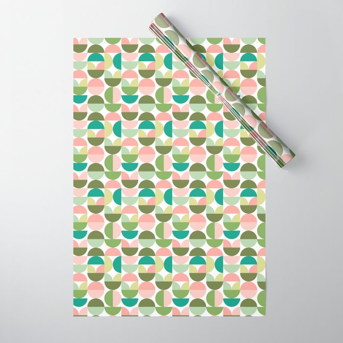 Mod Geometrics | Green Wrapping Paper Gallery Image 1