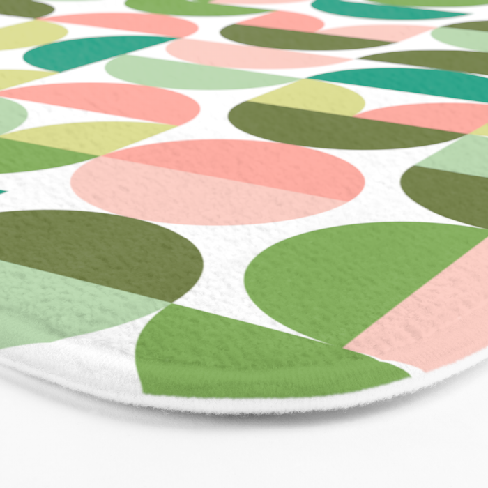 Mod Geometrics | Green Bath Mat Gallery Image 3