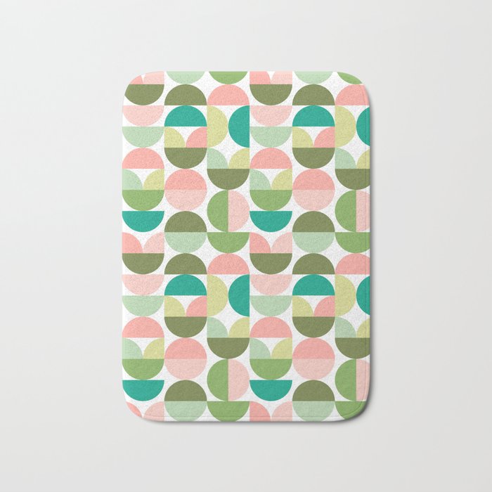 Mod Geometrics | Green Bath Mat Gallery Image 1