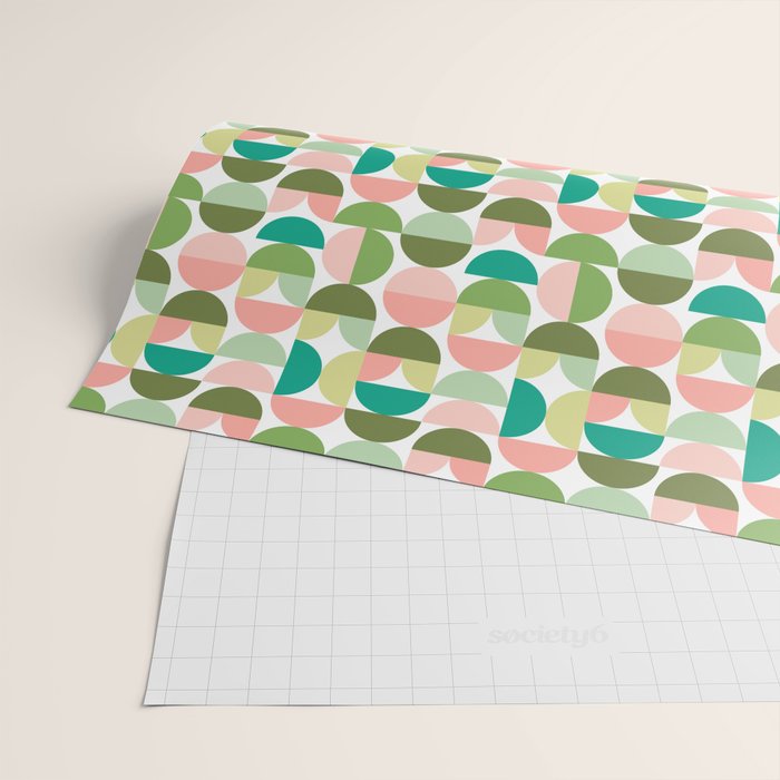 Mod Geometrics | Green Wrapping Paper Gallery Image 2