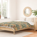 North Country Summer - spruce and gold Duvet Cover Gallery Image 2