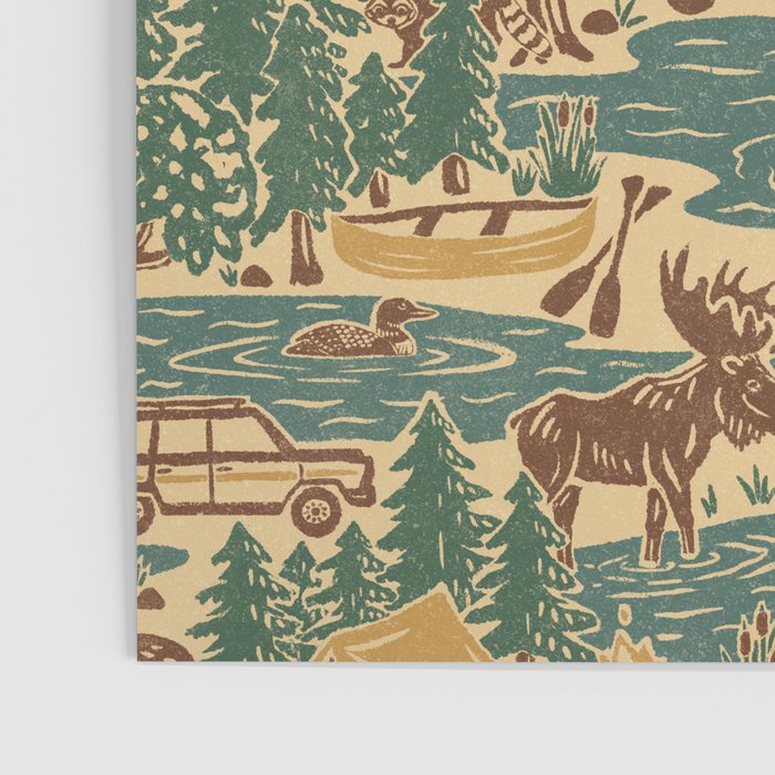 North Country Summer - spruce and gold Poster Gallery Image 3