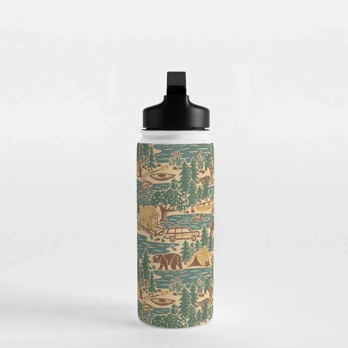 North Country Summer - spruce and gold Water Bottle Gallery Image 3