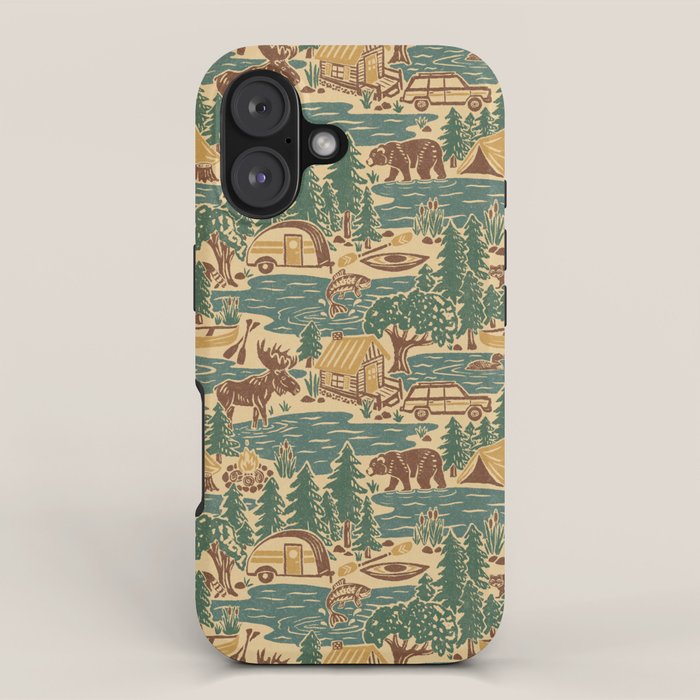 North Country Summer - spruce and gold iPhone Case Gallery Image 1