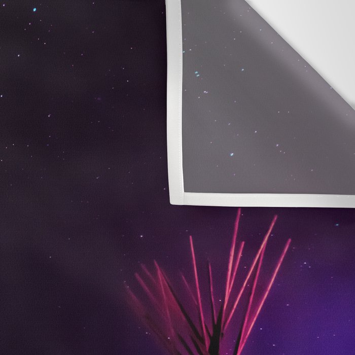 Teepees Glowing at Night Under the Stars Wall Tapestry Gallery Image 3