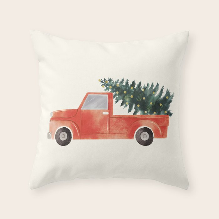 Back Home for Christmas Throw Pillow Gallery Image 1