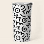 Abstract fun symbol doodle art pattern Travel Mug Gallery Image 2