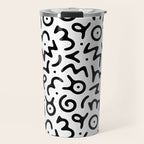 Abstract fun symbol doodle art pattern Travel Mug Gallery Image 1