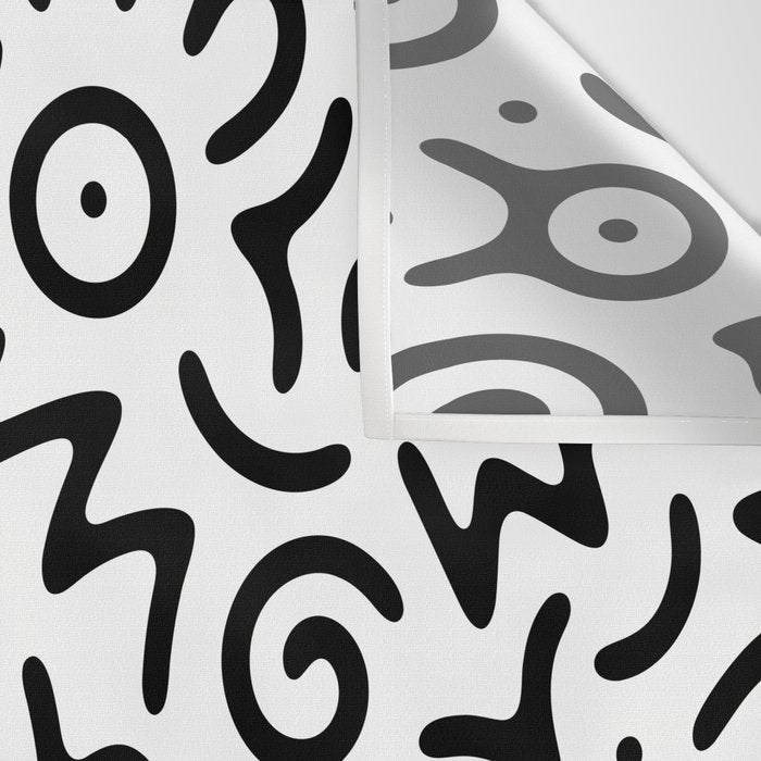 Abstract fun symbol doodle art pattern Wall Tapestry Gallery Image 3