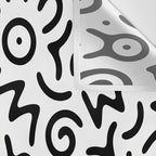Abstract fun symbol doodle art pattern Wall Tapestry Gallery Image 3