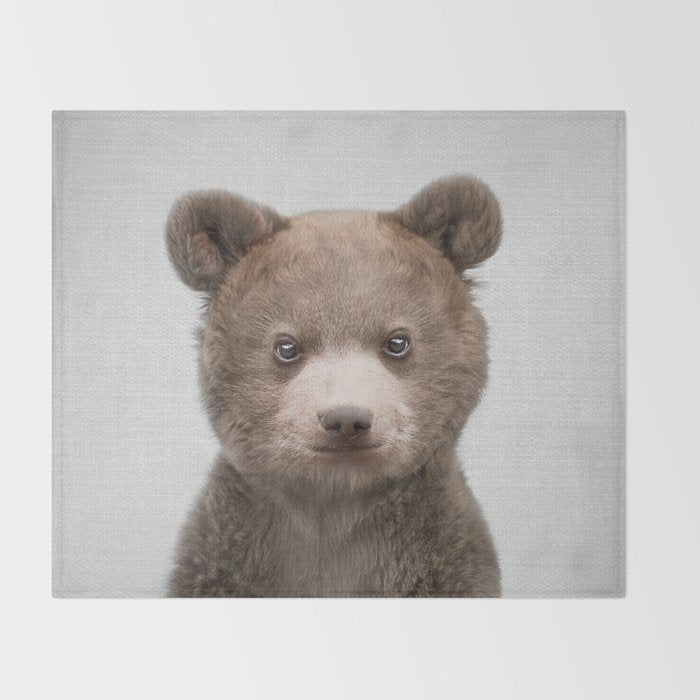 Baby Bear - Colorful Throw Blanket Gallery Image 2