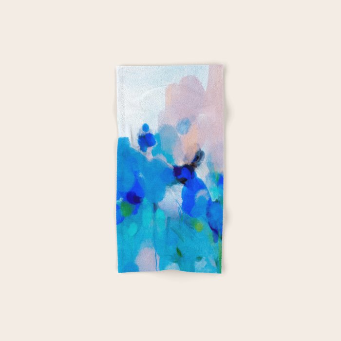 blue summer lilies garden Bath Towel Gallery Image 1