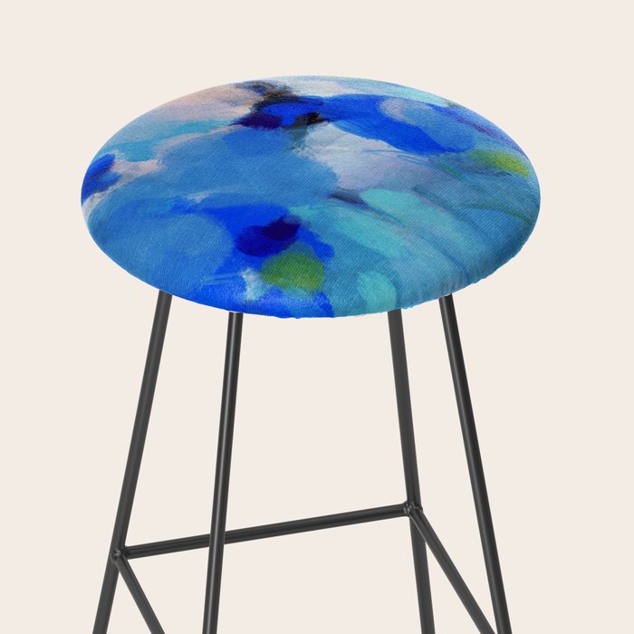 blue summer lilies garden Stool Gallery Image 2