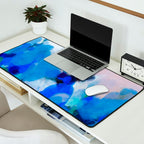 blue summer lilies garden Desk Mat Gallery Image 2