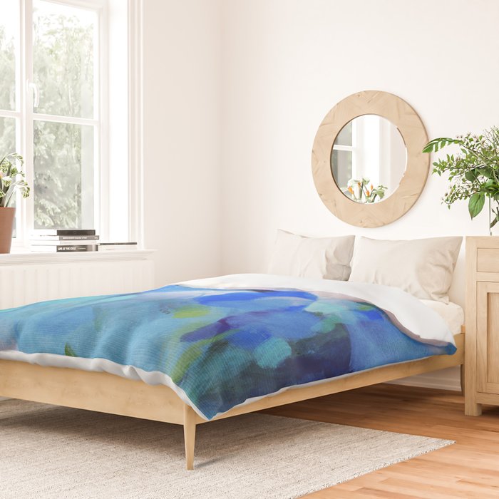 blue summer lilies garden Duvet Cover Gallery Image 2