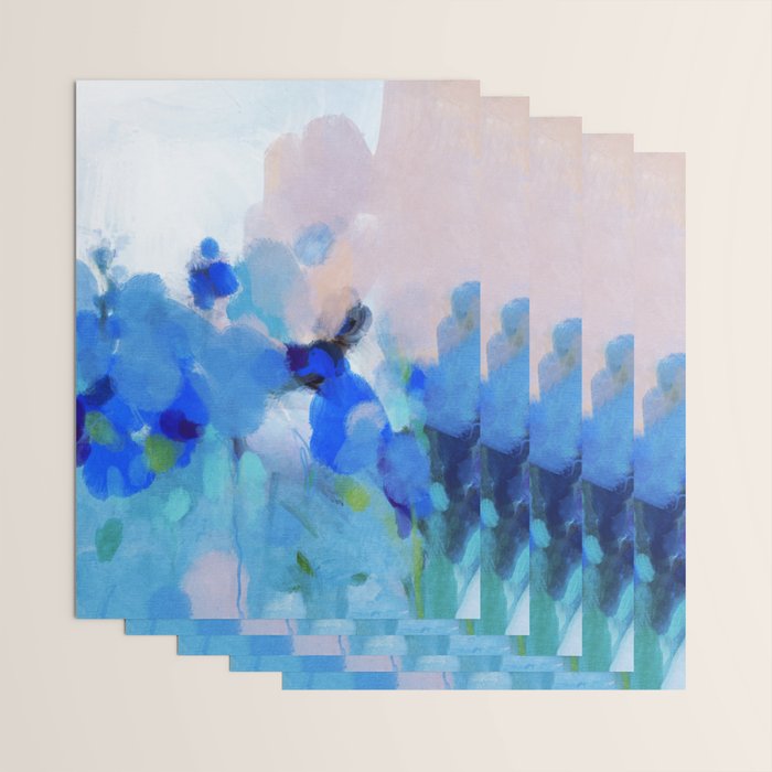 blue summer lilies garden Wrapping Paper Gallery Image 3
