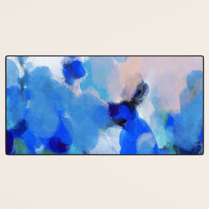 blue summer lilies garden Desk Mat Gallery Image 3