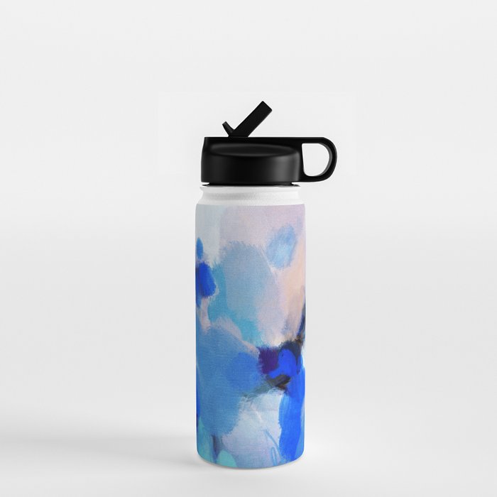 blue summer lilies garden Water Bottle Gallery Image 1