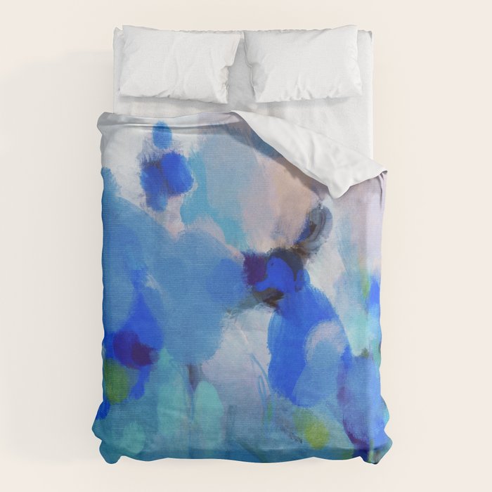 blue summer lilies garden Duvet Cover Gallery Image 6