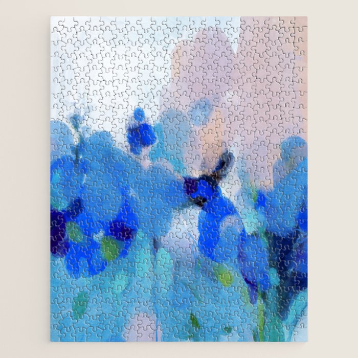 blue summer lilies garden Jigsaw Puzzle Gallery Image 1