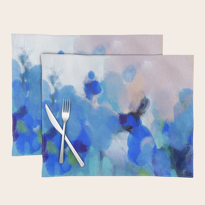 blue summer lilies garden Placemat Gallery Image 1