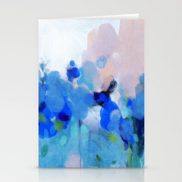 blue summer lilies garden Stationery Card Gallery Image 2