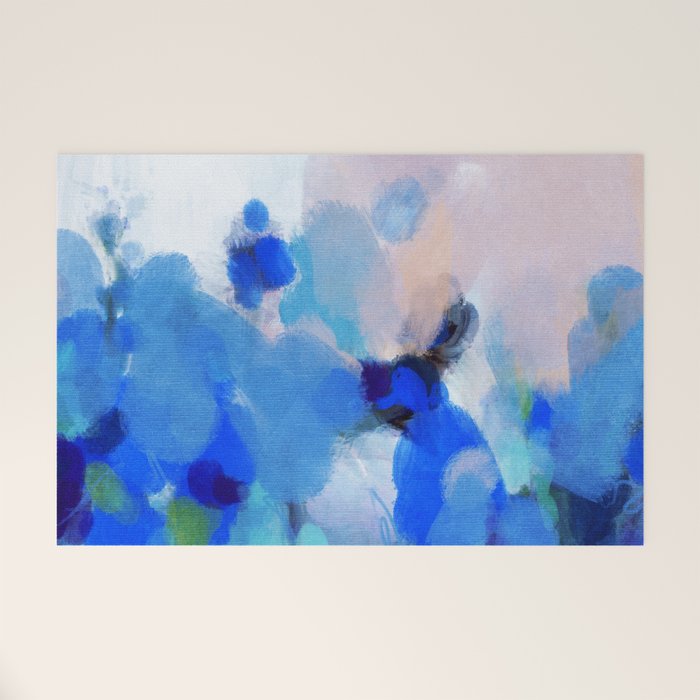 blue summer lilies garden Welcome Mat Gallery Image 1