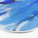 blue summer lilies garden Bath Mat Gallery Image 3