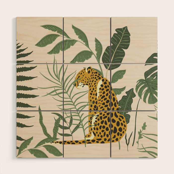Kahlo Cheetah Prints Wood Wall Art Gallery Image 1