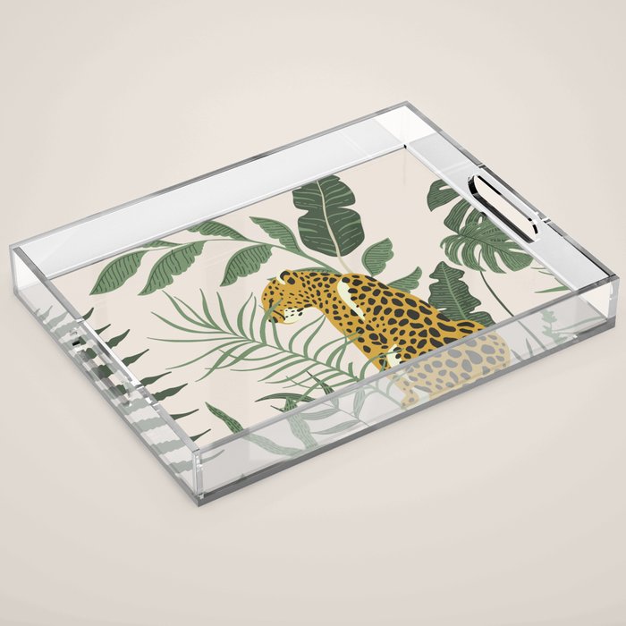 Kahlo Cheetah Prints Acrylic Tray Gallery Image 1