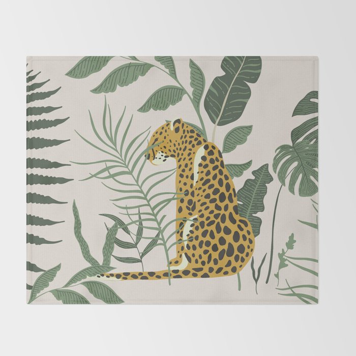 Kahlo Cheetah Prints Throw Blanket Gallery Image 2