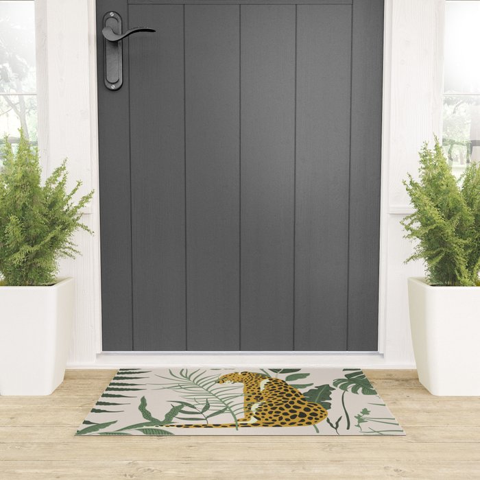 Kahlo Cheetah Prints Welcome Mat Gallery Image 3