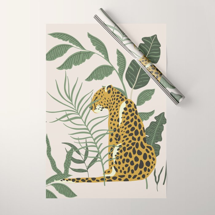 Kahlo Cheetah Prints Wrapping Paper Gallery Image 1