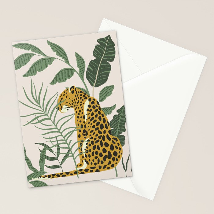 Kahlo Cheetah Prints Stationery Card Gallery Image 2