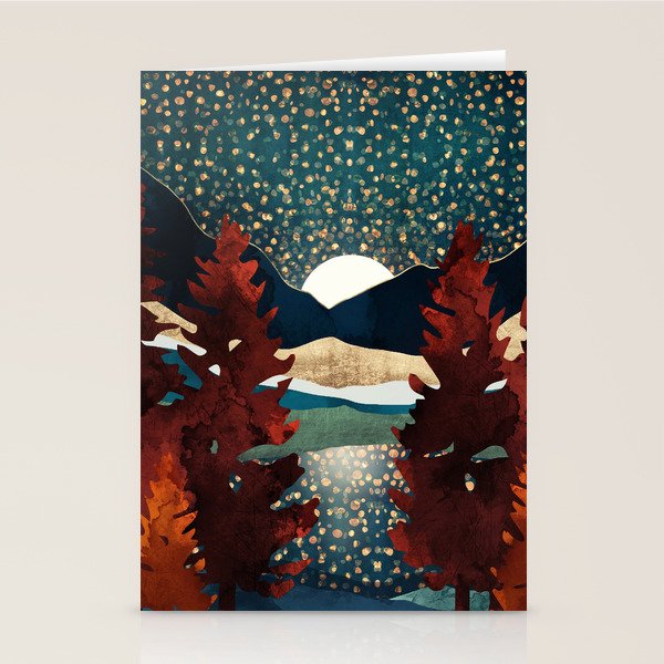 Star Sky Reflection Stationery Card Gallery Image 2