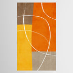 Orange Yellow Brown Artwork Tablecloth Gallery Image 2