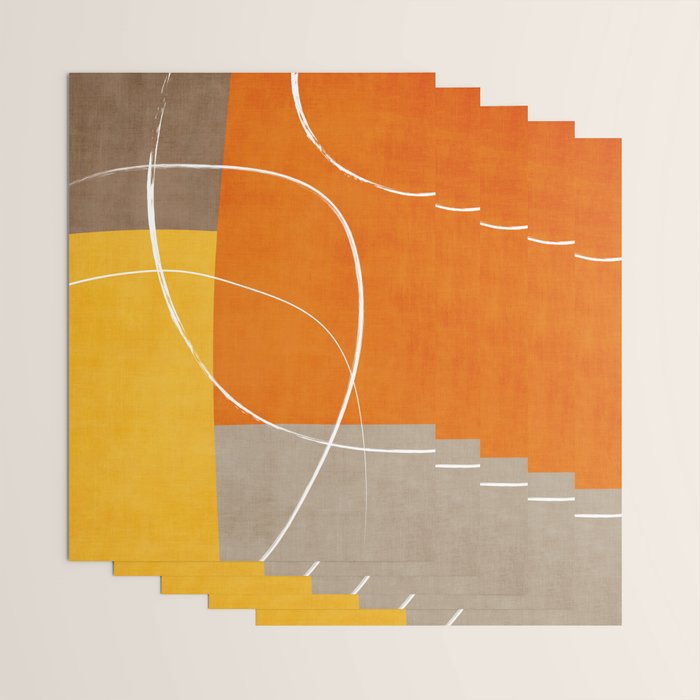 Orange Yellow Brown Artwork Wrapping Paper Gallery Image 3