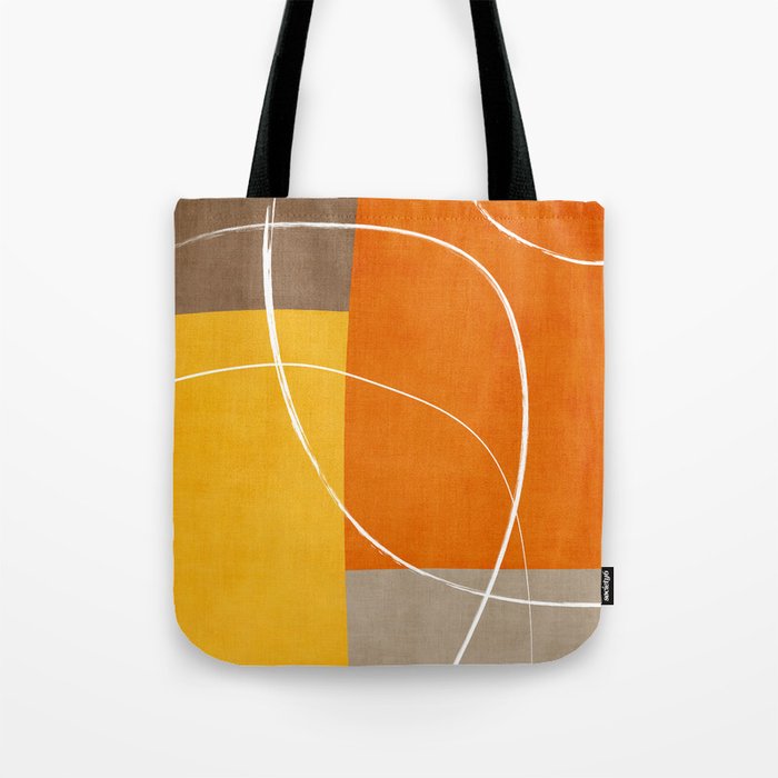 Orange Yellow Brown Artwork Tote Bag Gallery Image 1