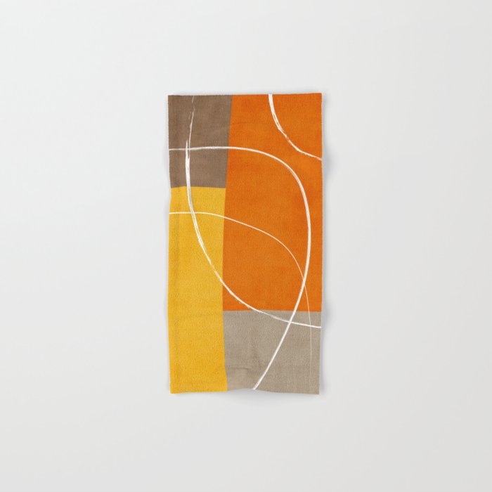 Orange Yellow Brown Artwork Bath Towel Gallery Image 1