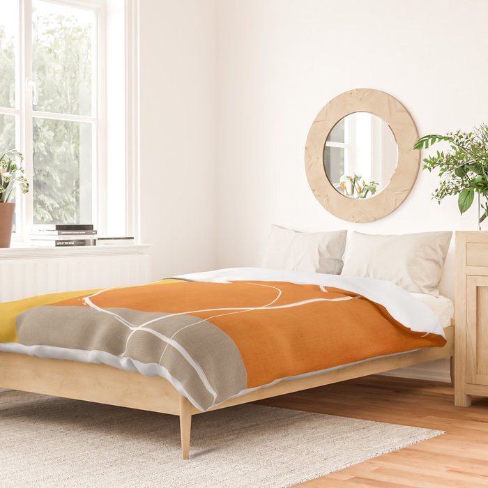 Orange Yellow Brown Artwork Duvet Cover Gallery Image 2
