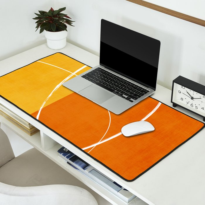 Orange Yellow Brown Artwork Desk Mat Gallery Image 2