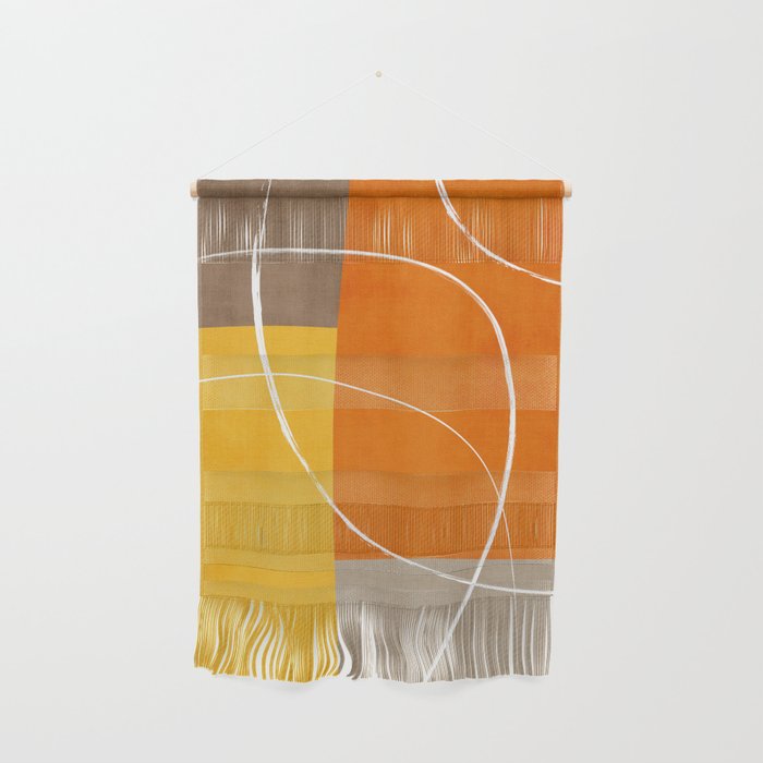Orange Yellow Brown Artwork Wall Hanging Gallery Image 1