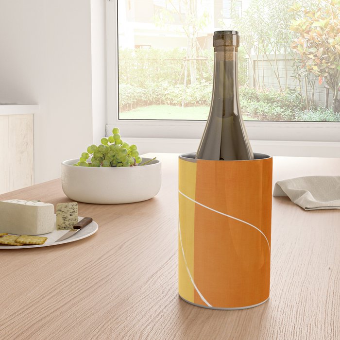 Orange Yellow Brown Artwork Wine Chiller Gallery Image 4