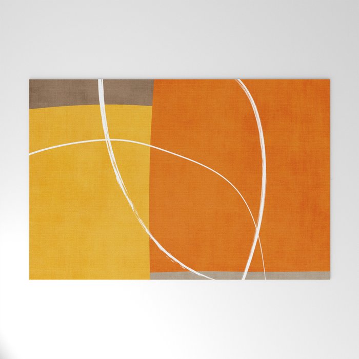Orange Yellow Brown Artwork Welcome Mat Gallery Image 1
