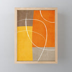 Orange Yellow Brown Artwork Mini Art Print Gallery Image 1