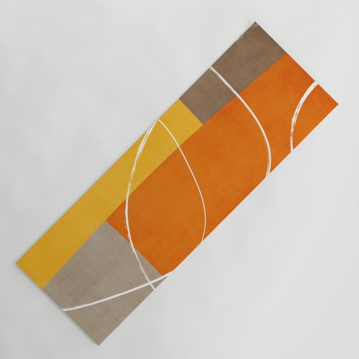 Orange Yellow Brown Artwork Yoga Mat Gallery Image 1