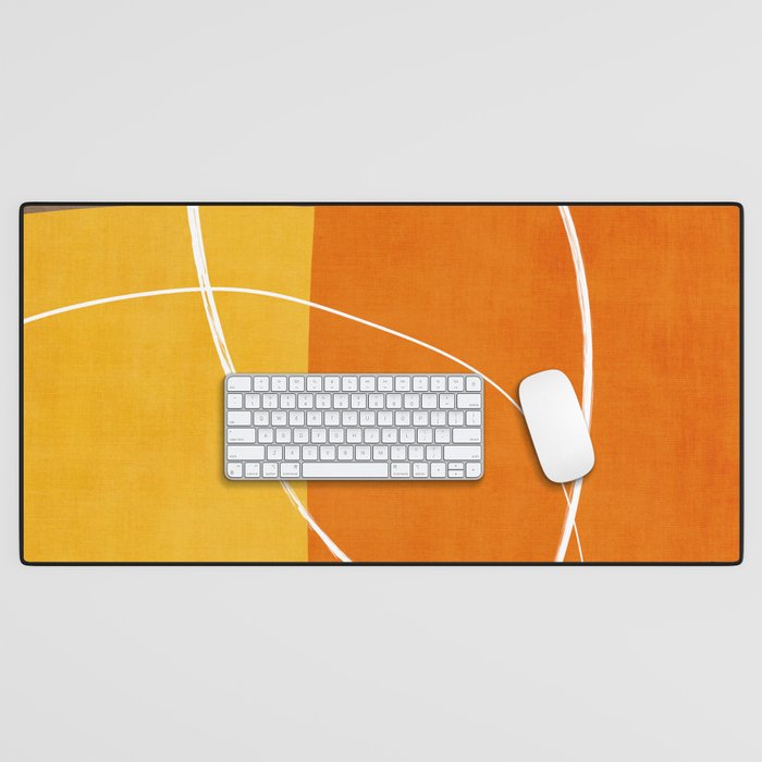 Orange Yellow Brown Artwork Desk Mat Gallery Image 1