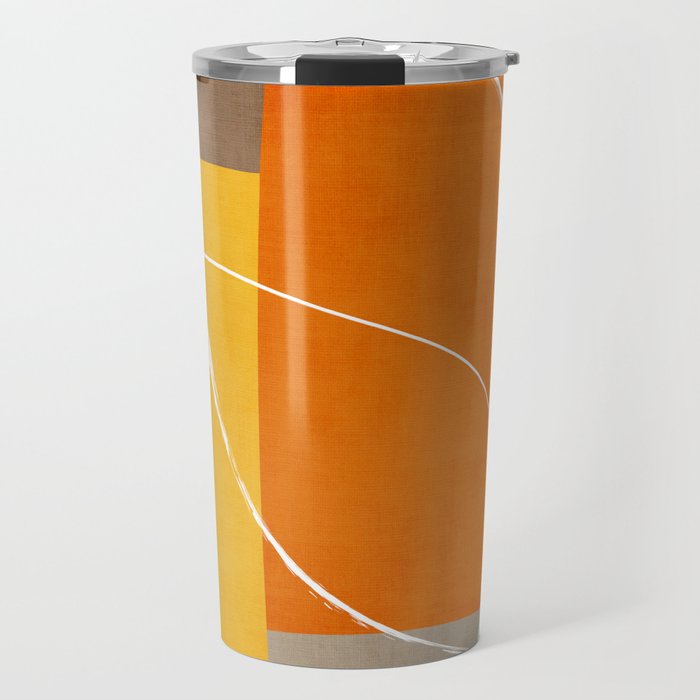 Orange Yellow Brown Artwork Travel Mug Gallery Image 1